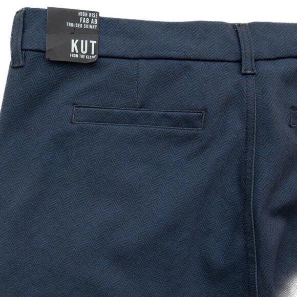 Kut From The Kloth Blue High Rise Fab Ab Design Trousers Pants Size 16 - Picture 9 of 13